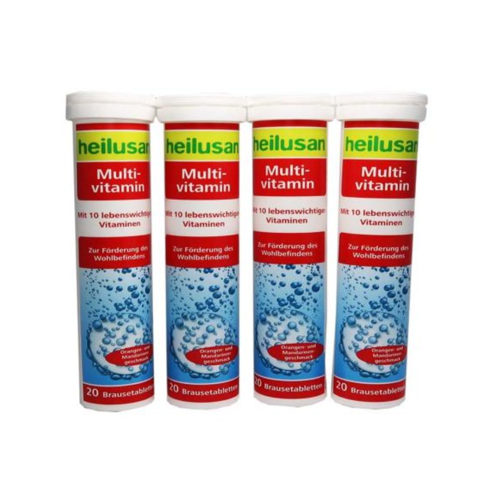 Viên sủi đa Heilusan Multi - Vitamin hỗ trợ cung cấp các vitamin thiết yếu đáp ứng nhu cầu hàng ngày của cơ thể, ngăn ngừa thiếu vitamin do chế độ ăn uống, tăng cường sức đề kháng, phục hồi sức khỏe cho người mới ốm dậy, người lao động nặng, người hoạt động trong môi trường thể thao.