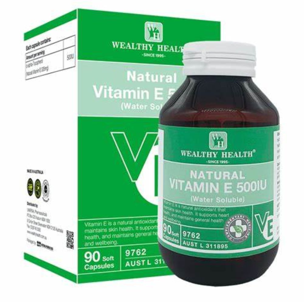 Viên uống đẹp da Natural Vitamin E 500IU (90 viên) là sản phẩm bổ sung vitamin E tự nhiên, giúp hỗ trợ làm đẹp da và tăng cường sức khỏe tổng thể.
