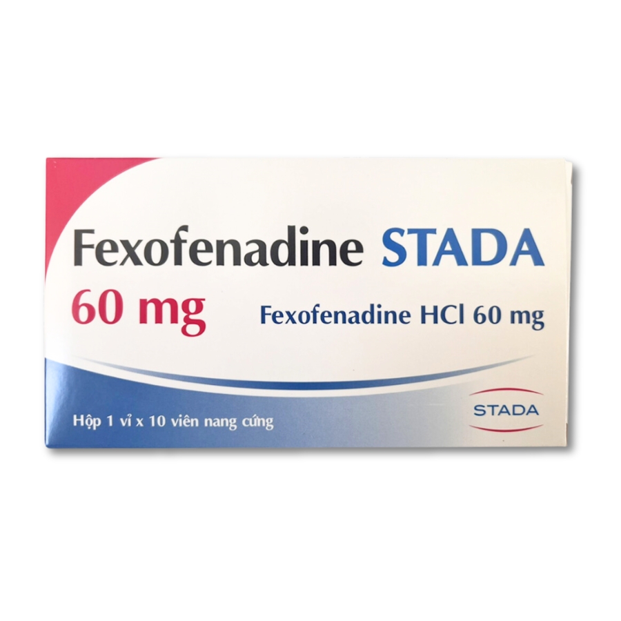 Thuốc Fexofenadine 60mg Stada điều trị viêm mũi dị ứng theo mùa, mày đay vô căn mạn tính (10 viên)