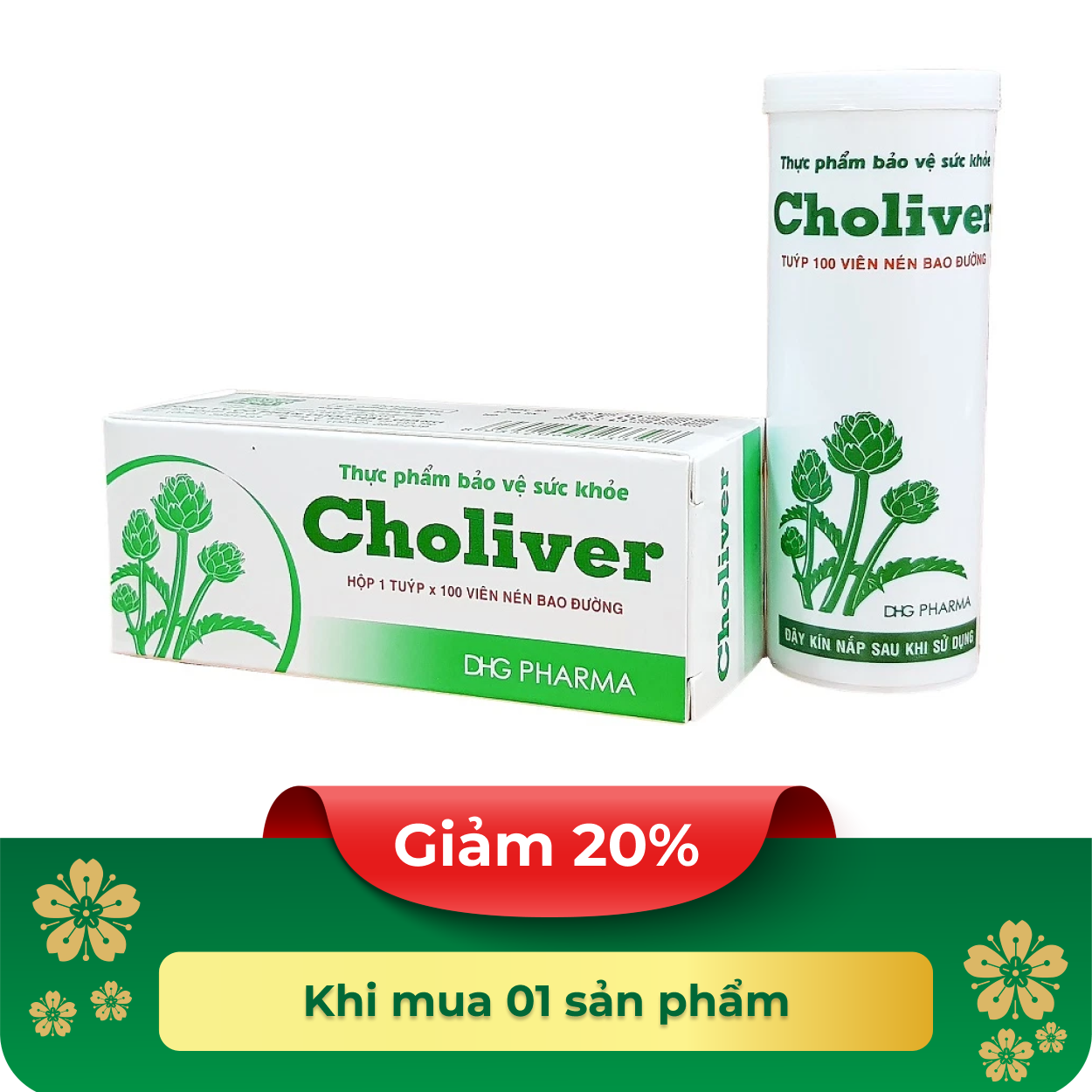 Thuốc Choliver hỗ trợ điều trị viêm gan, rối loạn đường mật (100 viên)