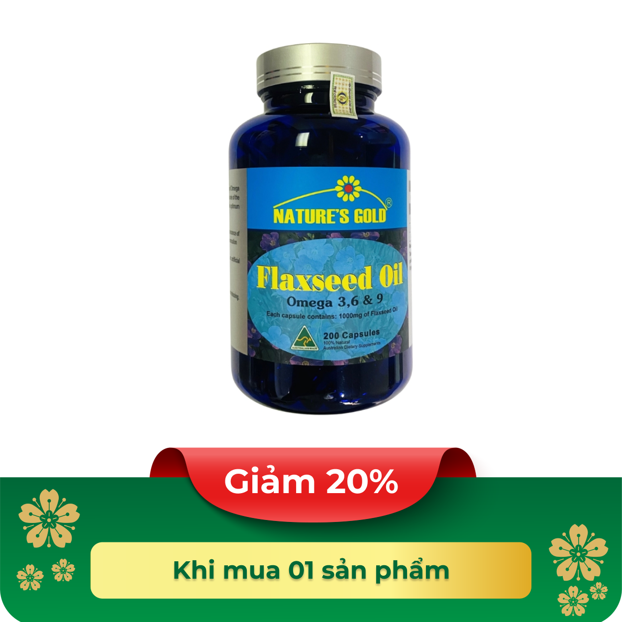 Thực phẩm bảo vệ sức khỏe FLAXSEED OIL 1000mg OMEGA 3.6&9