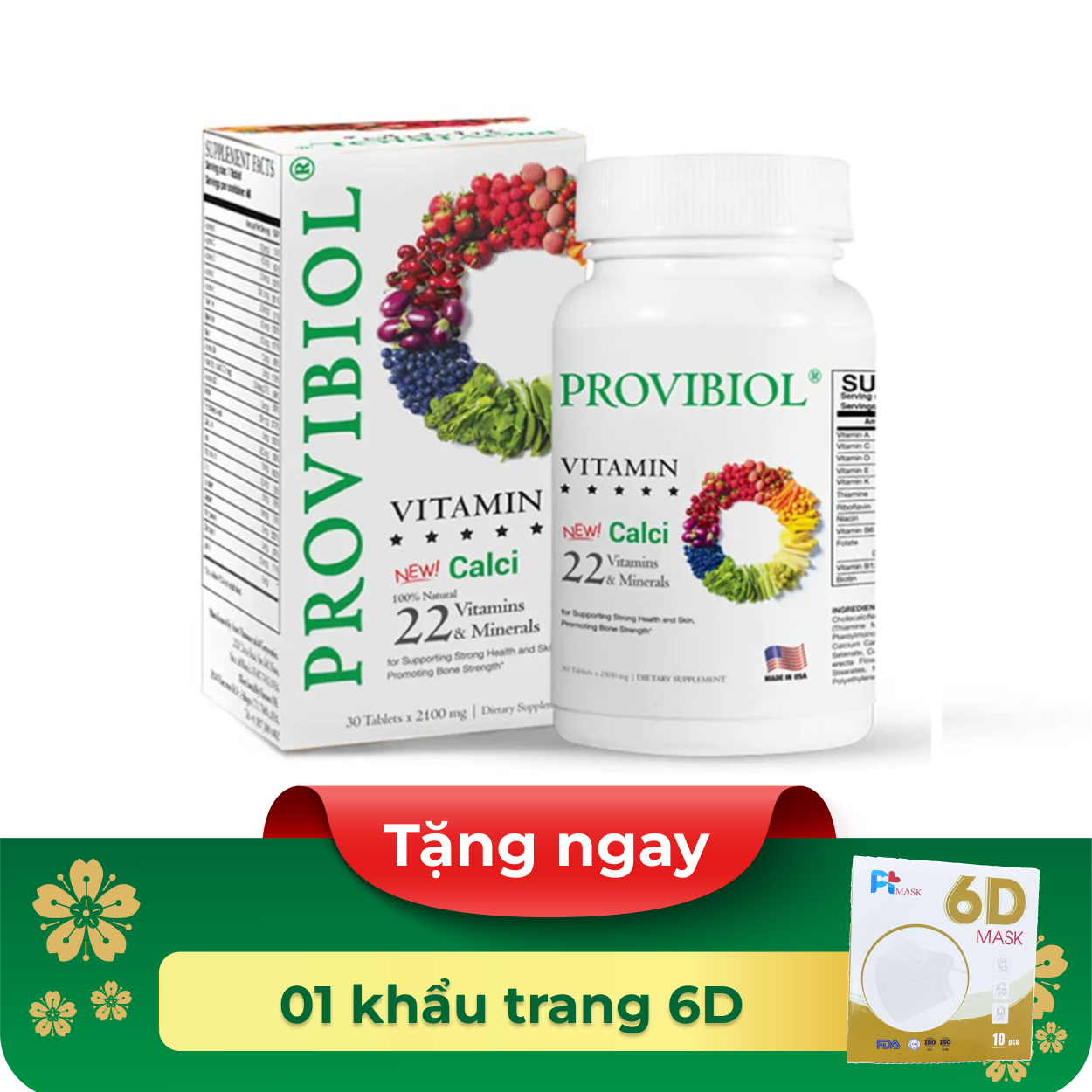 Thực phẩm bảo vệ sức khỏe Provibiol Vitamin (60 viên)