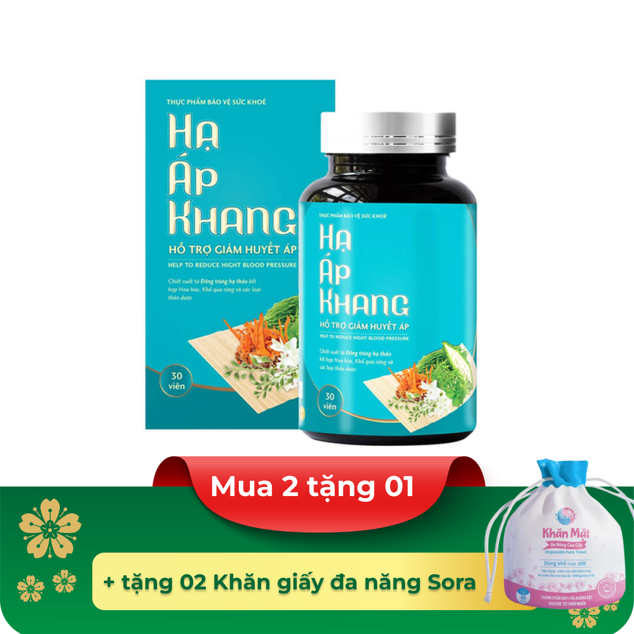 Thực phẩm bảo vệ sức khỏe Hạ Áp Khang (30 viên)