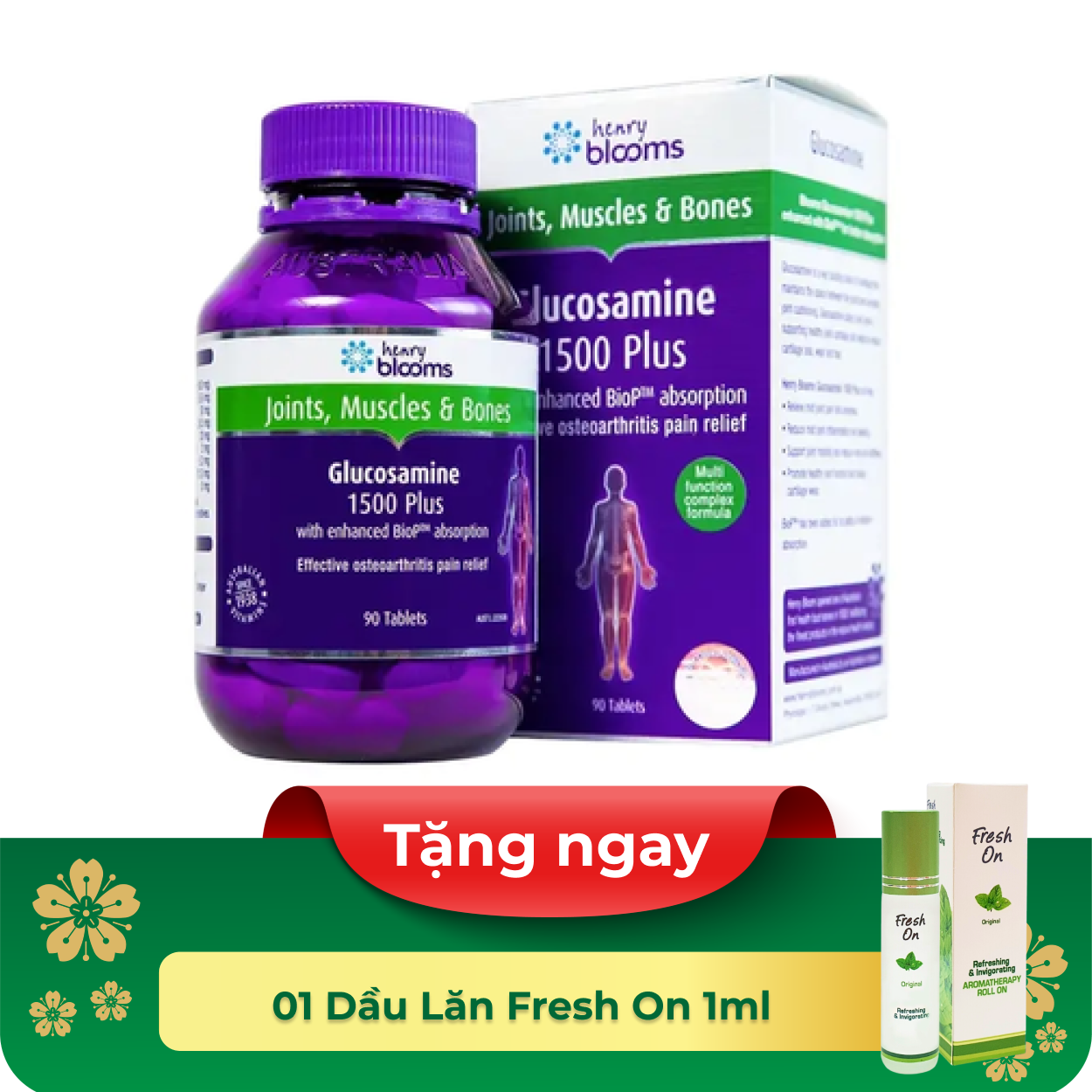 Thực phẩm bảo vệ sức khỏe Glucosamine 1500 Plus (90 viên)