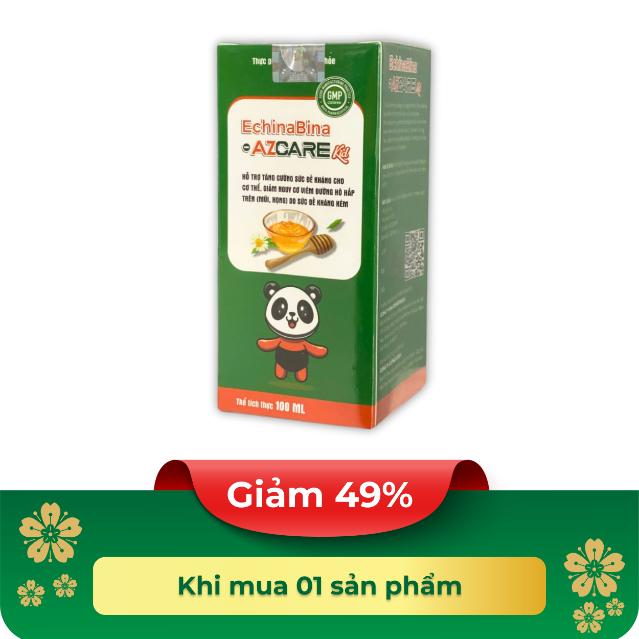 Siro nhỏ giọt tăng đề kháng Kids Echinacea dùng lúc bệnh 100ml