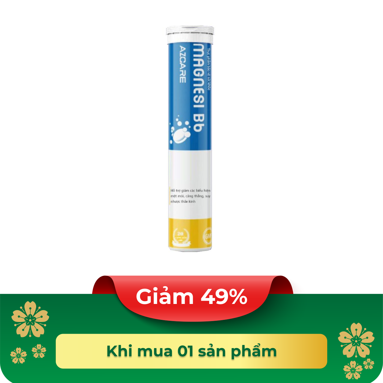 Thực Phẩm bảo vệ sức khỏe MAGNESI B6 AZCARE (20 viên)