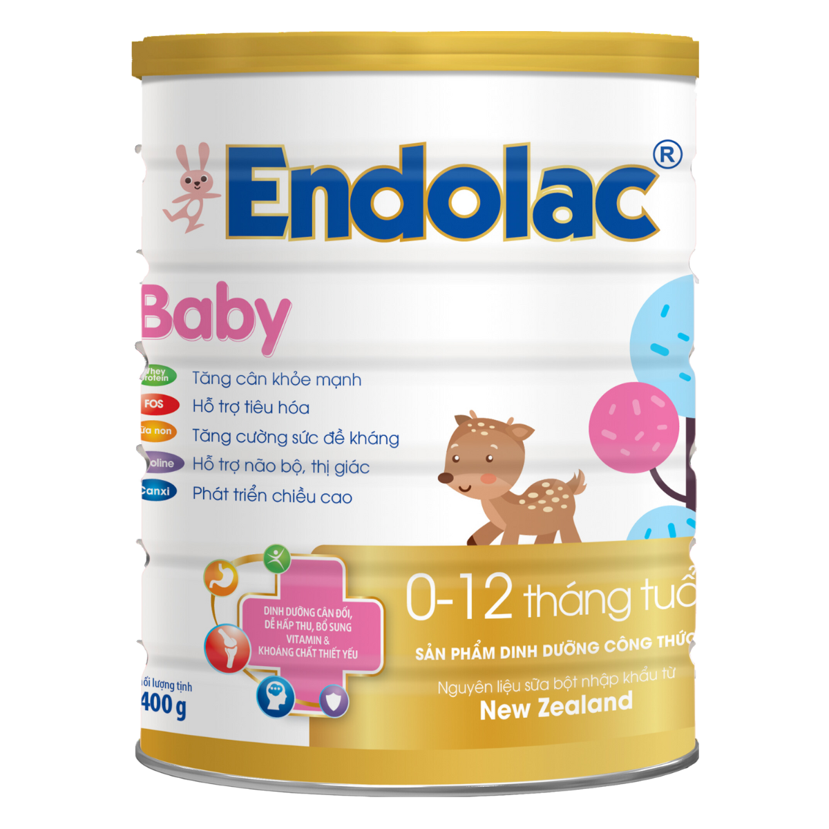 Sữa dinh dưỡng Endolac Baby dành cho trẻ từ 0 – 12 tháng (400g)