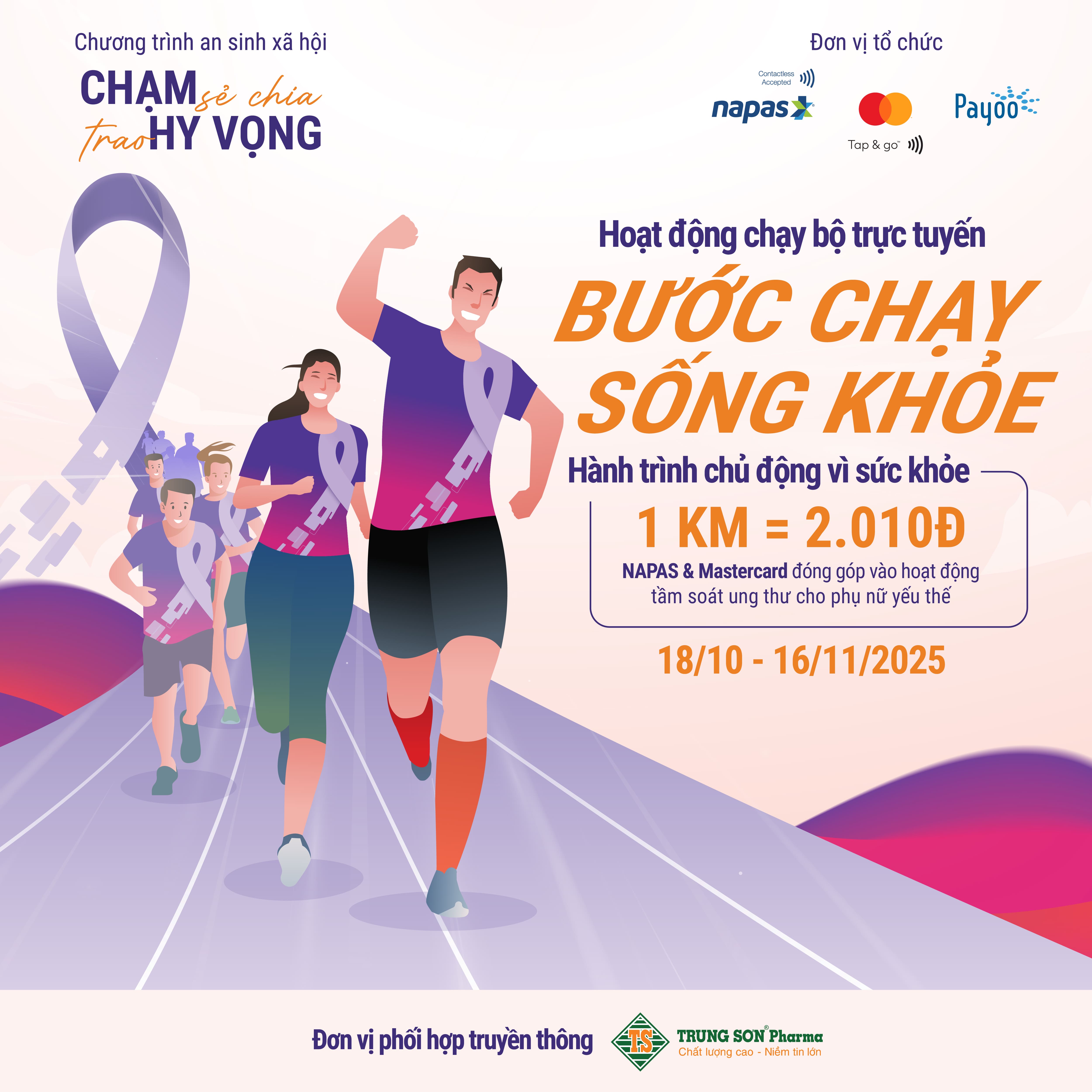 Trung Sơn Pharma đồng hành cùng dự án “Chạm sẻ chia trao hy vọng” Trao 2.010 suất tầm soát ung thư cho phụ nữ yếu thế 