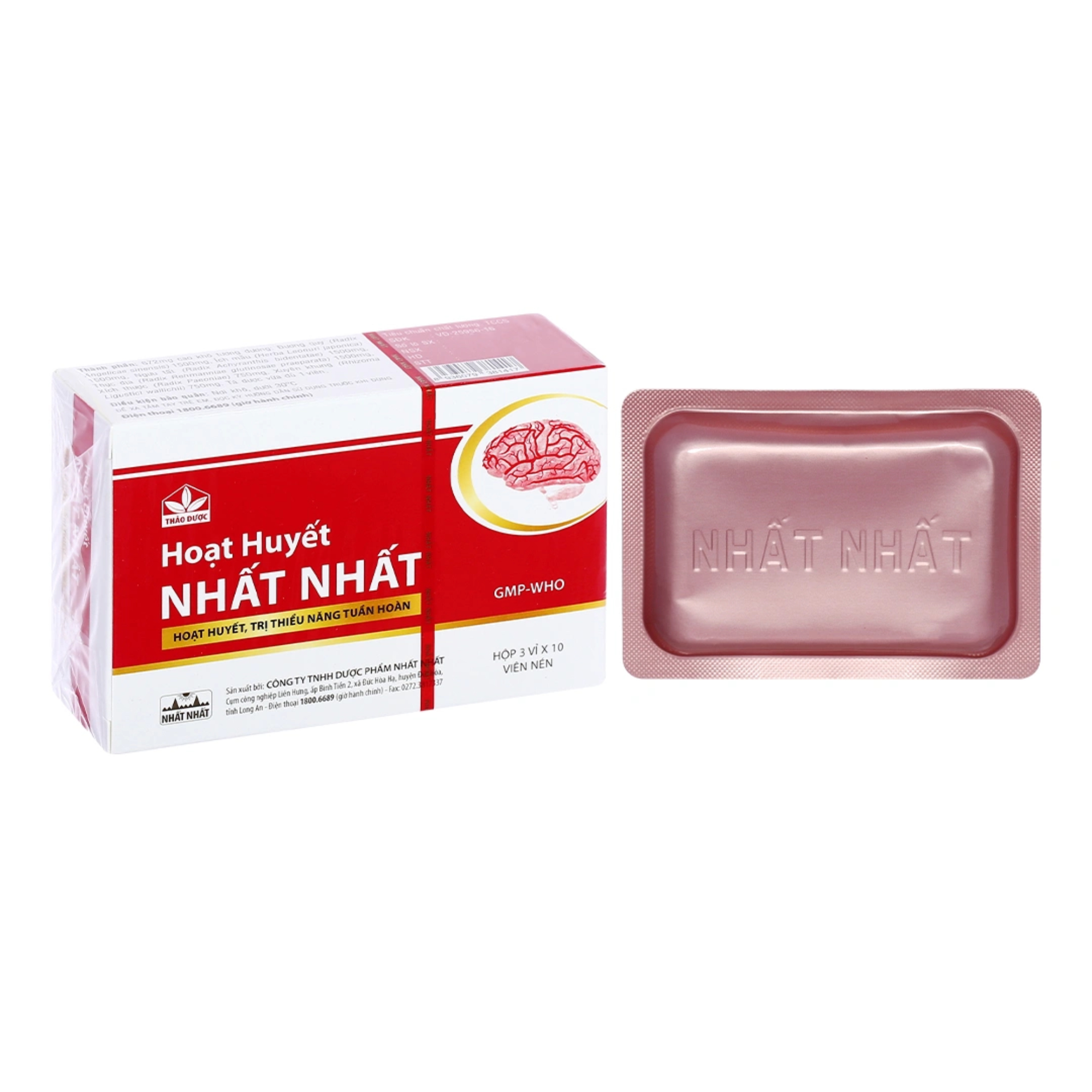 Hoạt Huyết Nhất Nhất 30 Viên Trị Thiếu Máu Não, Đau Đầu, Chóng Mặt