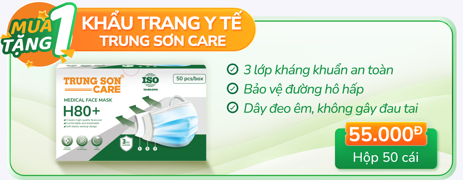 Banner khẩu trang y tế TSP