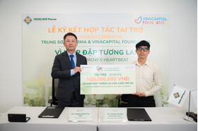 lẽ ký kết hợp tác Trung Sơn Pharma và Vinacapital Foundation (VCF) chương trình "Vì nhịp đập tương lai" lẽ ký kết hợp tác Trung Sơn Pharma và Vinacapital Foundation (VCF) chương trình "Vì nhịp đập tương lai"