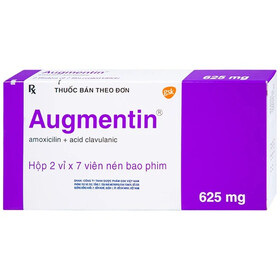 Thuốc Augmentin 625mg GSK điều trị một số trường hợp nhiễm khuẩn (2 vỉ x 7 viên)