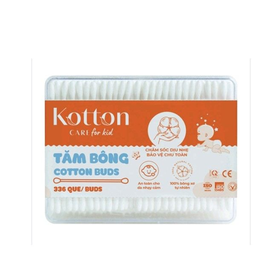 Tăm bông trẻ em Kotton Care For Kid hộp chữ nhật (336 que)