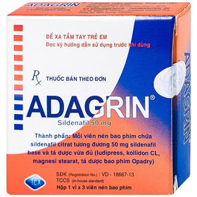 Thuốc Adagrin 50mg ICA điều trị rối loạn cương dương (3 viên)