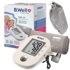 Máy đo huyết áp bắp tay BWELL PRO-33 hỗ trợ đo huyết áp và nhịp tim (1 cái)