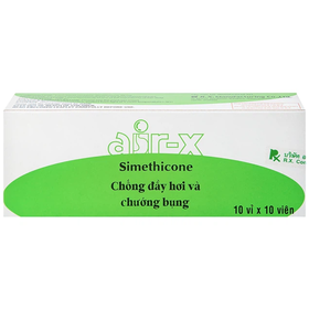 Thuốc Air-X bạc hà chống đầy hơi đường tiêu hóa (10 vỉ x 10 viên)