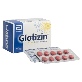 Thuốc Glotizin 10mg trị viêm mũi dị ứng, mề đay (10 vỉ x 10 viên)