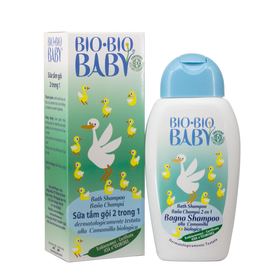Sữa tắm gội hữu cơ  2 trong 1 cho bé  Bio-Bio Baby 250ml