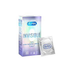 Bao cao su Durex Invisible Extra Thin Extra Lubricated siêu mỏng, tăng cảm xúc (10 cái)