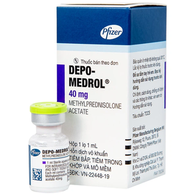 Thuốc tiêm Depo Medrol 40mg Pfizer chống viêm, ức chế miễn dịch (1 lọ x 1ml)