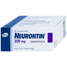 Thuốc Neurontin 300mg Pfizer điều trị hỗ trợ trong động kinh (10 vỉ x 10 viên)