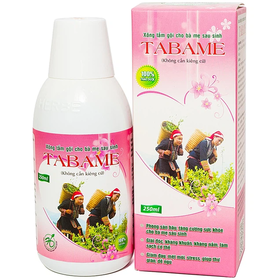 Xông tắm gội Tabame Herbe cho bà mẹ sau sinh  phòng bệnh sản hậu, làm sạch, kháng khuẩn chai 250ml