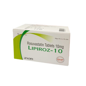 Thuốc Lipiroz 10mg điều trị tăng cholesterol (10 vỉ x 10 viên)