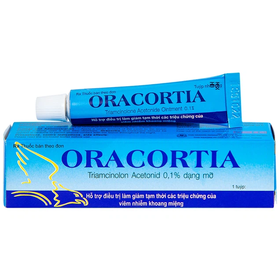 Thuốc Oracortia 0.1% trị viêm khoang miệng, loét do chấn thương (5g)