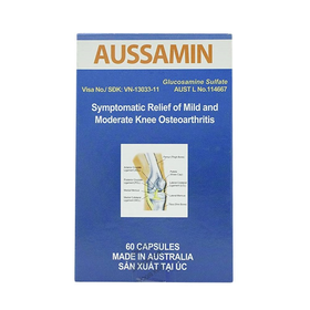 Thuốc Aussamin 500Mg điều trị thoái hóa khớp,tái tạo sụn khớp (5 vỉ x 12 viên)