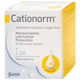 Dung dịch nhỏ mắt Cationorm dưỡng ẩm, bảo vệ mắt (30 ống x 0.4ml)