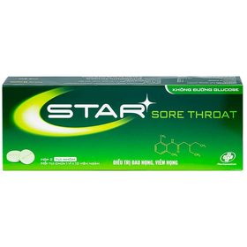 Thuốc ngậm Star Sore Throat giảm đau họng, viêm họng (24 viên)