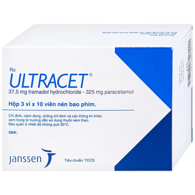 Thuốc Ultracet hỗ trợ điều trị cơn đau từ trung bình đến nặng (3 vỉ x 10 viên)