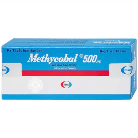 Thuốc Methycobal 500mcg điều trị bệnh lý thần kinh ngoại biên (3 vỉ x 10 viên)