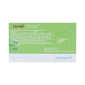 Thuốc Livosil 140mg điều trị xơ gan, ung thư gan, phục hồi chức năng gan (8 vỉ x 15 viên)