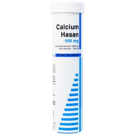 Thuốc sủi Calcium Hasan 500mg phòng và hỗ trợ điều trị loãng xương (20 viên)