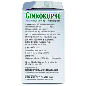Thuốc Ginkokup 40mg điều trị bệnh sa sút trí tuệ (60 viên)
