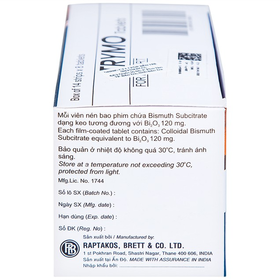 Thuốc Trymo 120mg điều trị điều trị loét tá tràng, dạ dày (Hộp 14 Vỉ x 8 Viên)
