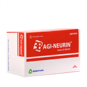 Thuốc Agi-Neurin bổ sung vitamin B (B1, B6, B12) cho cơ thể (10 vỉ x 10 viên)
