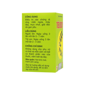 Thuốc Tiêu Độc PV Điều Trị Dị Ứng, Mẫn Ngứa,Mề Đay Hộp 60 Viên