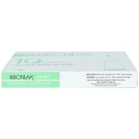 Gel dùng đường trực tràng Bibonlax Baby điều trị táo bón (10 tuýp x 5g)