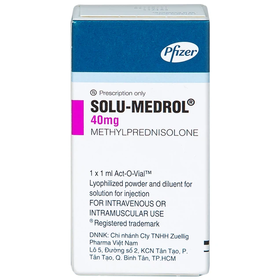 Bột pha tiêm Solu-Medrol 40mg chống viêm, ức chế miễn dịch