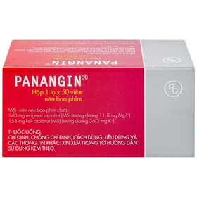 Thuốc Panangin điều trị suy tim,loạn nhịp (50 viên)