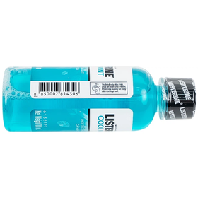 Nước súc miệng Listerine Cool Mint hỗ trợ loại bỏ mảng bám và vi khuẩn (100ml)