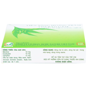 Viên xông Hương Tràm Vim Báo Gấm hỗ trợ điều trị cảm cúm, sát trùng mũi, họng (40 viên)