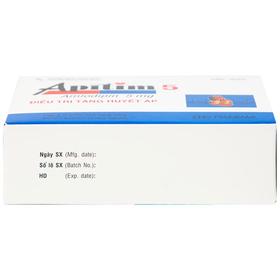 Thuốc Apitim 5mg DHG điều trị tăng huyết áp (3 vỉ x 10 viên)