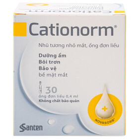 Dung dịch nhỏ mắt Cationorm dưỡng ẩm, bảo vệ mắt (30 ống x 0.4ml)