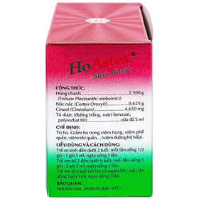 Thuốc HoAstex điều trị ho, viêm đường hô hấp (Hộp 30 gói x 5ml)