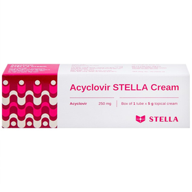 Kem bôi Acyclovir Stella Cream điều trị da nhiễm virus Herpes Simplex (5g)