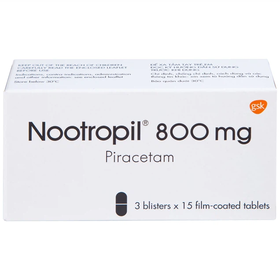 Thuốc Nootropil 800mg GSK điều trị hội chứng tâm thần (3 vỉ x 15 viên)