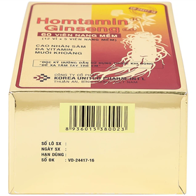 Thuốc Homtamin Ginseng cung cấp vitamin và muối khoáng (60 viên)
